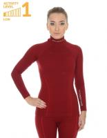 Brubeck Футболка женская дл.рукав Wool Merino 78% Бордо в Казани