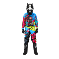 Grom Штаны кроссовые Fatbear LimeBlue в Казани