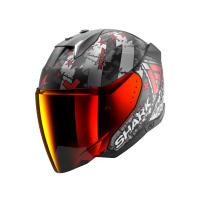 Shark Шлем Skwal I3 Jet Hellcat Mat Black/Chrome/Red в Казани