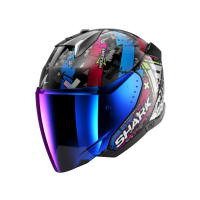 Shark Шлем Skwal I3 Jet Hellcat Black/Chrome/Blue в Казани