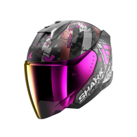 Shark Шлем Skwal I3 Jet Hellcat Mat Black/Chrome/Violet в Казани