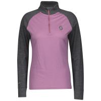 Scott Термокофта женская  Zip Defined Merino dark grey melange/cassis pink в Казани
