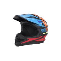 Desment Шлем кроссовый Raptor Black-Blue-Orange graphic в Казани
