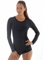 Brubeck Футболка женская дл.рукав Comfort Wool Черный в Казани