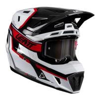 Leatt Шлем кроссовый  7.5 V26 White-Red + очки Velocity 4.5 в Казани