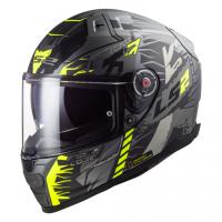 LS2 Мотошлем FF811 Vector II Techbot матовый серо-желтый в Казани