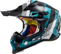 LS2 Мотошлем MX700 Subverter Evo Max Черно-бирюзовый в Казани