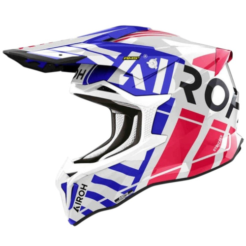 Airoh Мотошлем Strycker Brave Blue/Red Gloss в Казани
