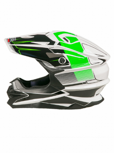 AIM Шлем кроссовый JK803 White/Green в Казани