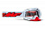 100% Маска кросс FMF Powerbomb Rocket White - прозрачная линза в Казани