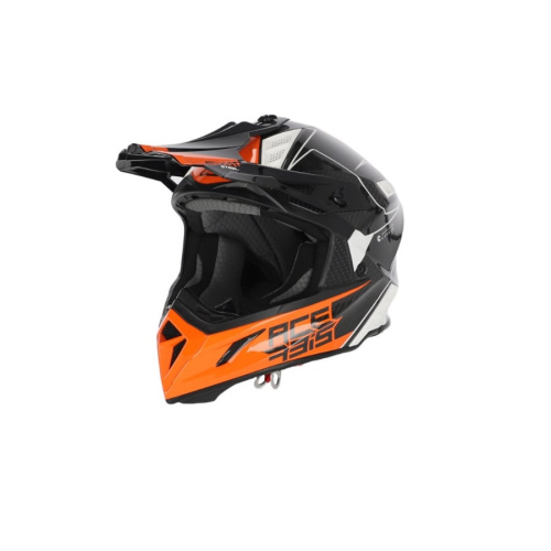 Acerbis Шлем Steel Carbon White/Orange в Казани