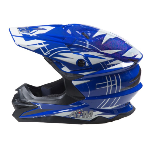 AiM Шлем кроссовый JK803S Blue/White в Казани