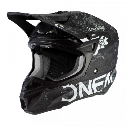 Oneal Шлем кроссовый 5Series Polyacrylite Черный/Белый в Казани